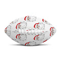 Christmas Santa Claus Pattern Print Rugby Ball