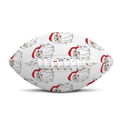 Christmas Santa Claus Pattern Print Rugby Ball