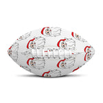 Christmas Santa Claus Pattern Print Rugby Ball