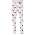 Christmas Santa Claus Pattern Print Scuba Joggers