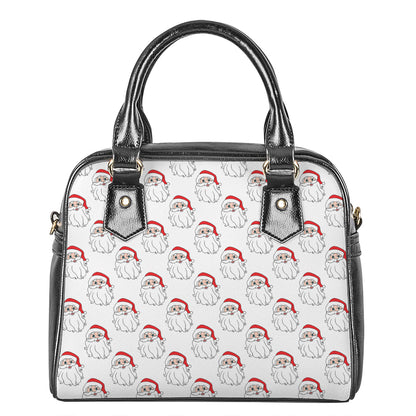 Christmas Santa Claus Pattern Print Shoulder Handbag