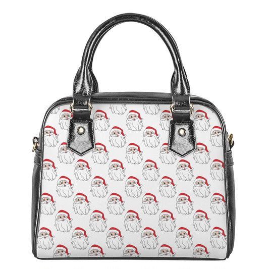 Christmas Santa Claus Pattern Print Shoulder Handbag