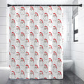 Christmas Santa Claus Pattern Print Shower Curtain