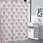 Christmas Santa Claus Pattern Print Shower Curtain