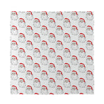 Christmas Santa Claus Pattern Print Silk Bandana