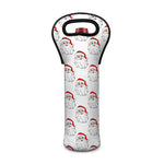 Christmas Santa Claus Pattern Print Single Neoprene Wine Tote