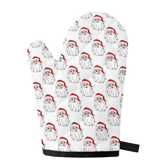 Christmas Santa Claus Pattern Print Single Oven Mitt
