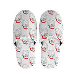 Christmas Santa Claus Pattern Print Slippers