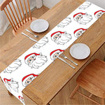 Christmas Santa Claus Pattern Print Table Runner