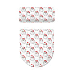 Christmas Santa Claus Pattern Print Toilet Lid And Tank Cover Set