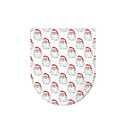 Christmas Santa Claus Pattern Print Toilet Lid Cover
