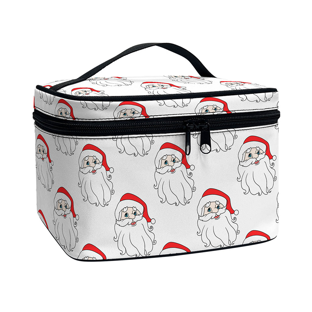 Christmas Santa Claus Pattern Print Travel Makeup Bag