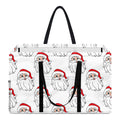Christmas Santa Claus Pattern Print Utility Tote Bag