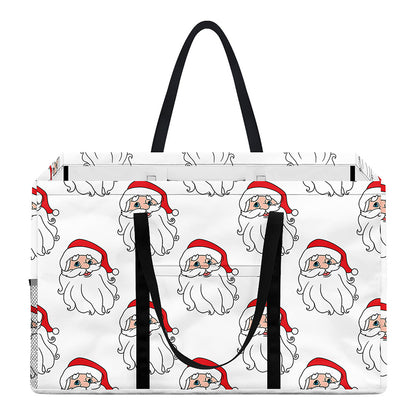 Christmas Santa Claus Pattern Print Utility Tote Bag