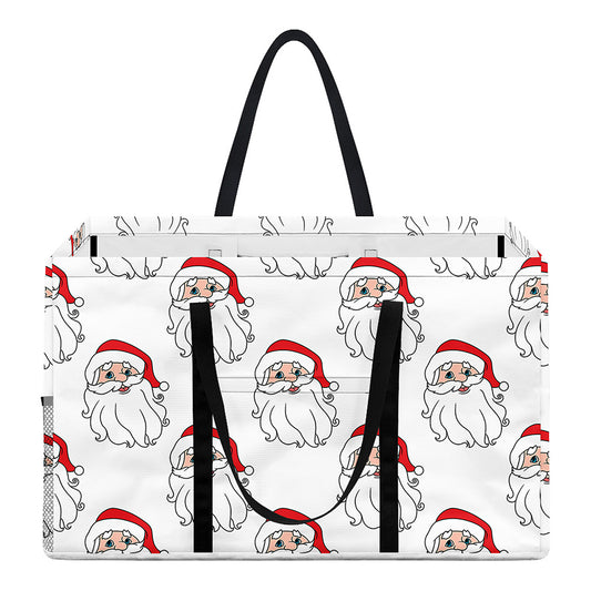 Christmas Santa Claus Pattern Print Utility Tote Bag