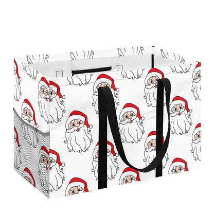 Christmas Santa Claus Pattern Print Utility Tote Bag