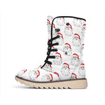 Christmas Santa Claus Pattern Print Winter Boots