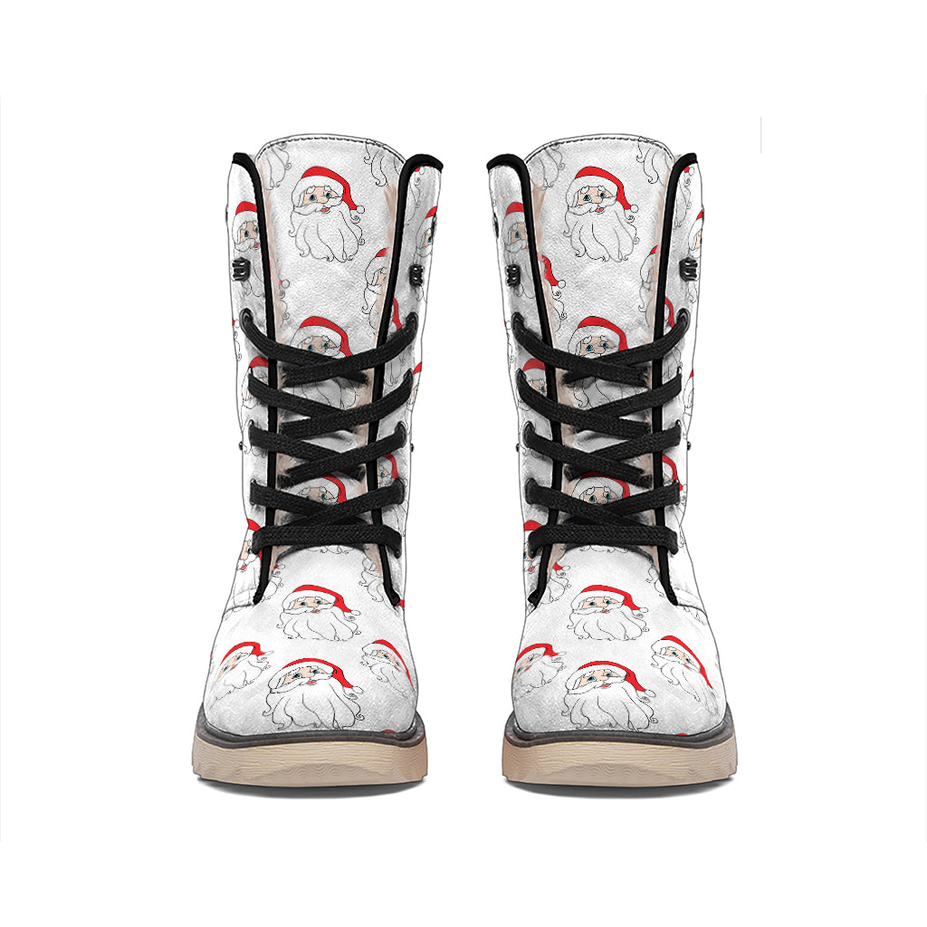 Christmas Santa Claus Pattern Print Winter Boots