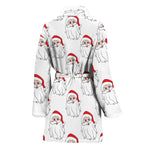 Christmas Santa Claus Pattern Print Women's Bathrobe