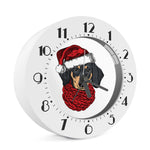 Christmas Santa Dachshund Print Alarm Clock