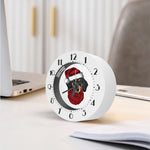 Christmas Santa Dachshund Print Alarm Clock