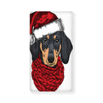 Christmas Santa Dachshund Print Baby Crib Sheet