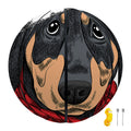 Christmas Santa Dachshund Print Basketball