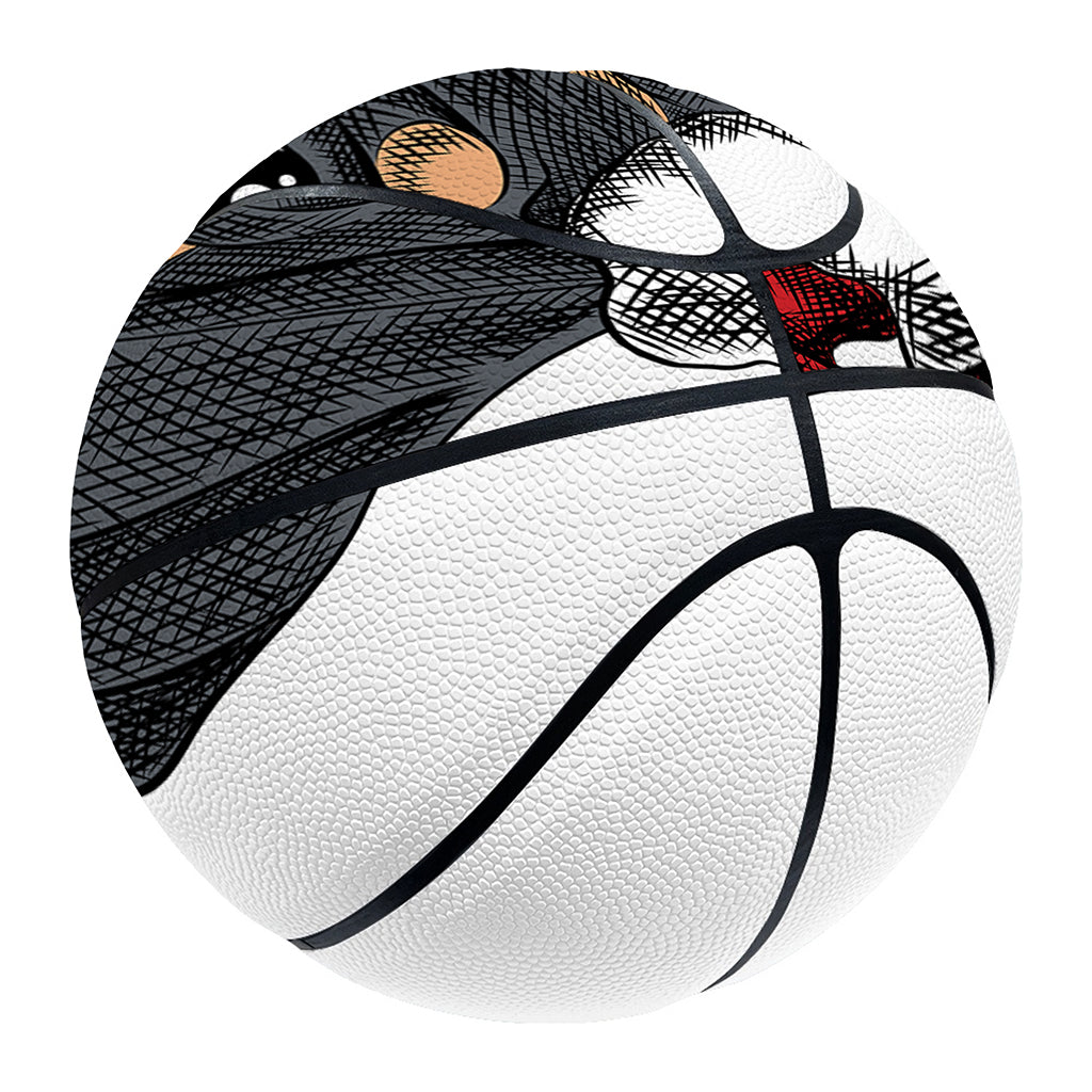 Christmas Santa Dachshund Print Basketball
