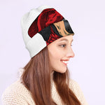 Christmas Santa Dachshund Print Beanie
