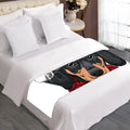 Christmas Santa Dachshund Print Bed Runner