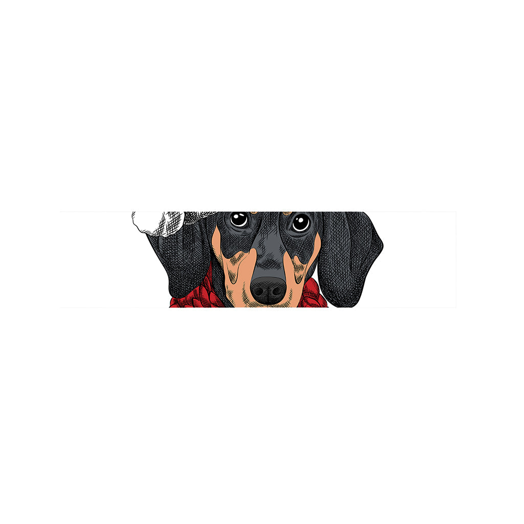 Christmas Santa Dachshund Print Bed Runner