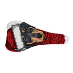 Christmas Santa Dachshund Print Bicycle Seat Cover