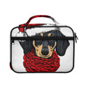 Christmas Santa Dachshund Print Briefcase Bible Bag