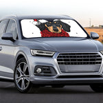 Christmas Santa Dachshund Print Car Windshield Sun Shade