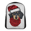 Christmas Santa Dachshund Print Casual Backpack