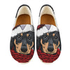 Christmas Santa Dachshund Print Casual Shoes