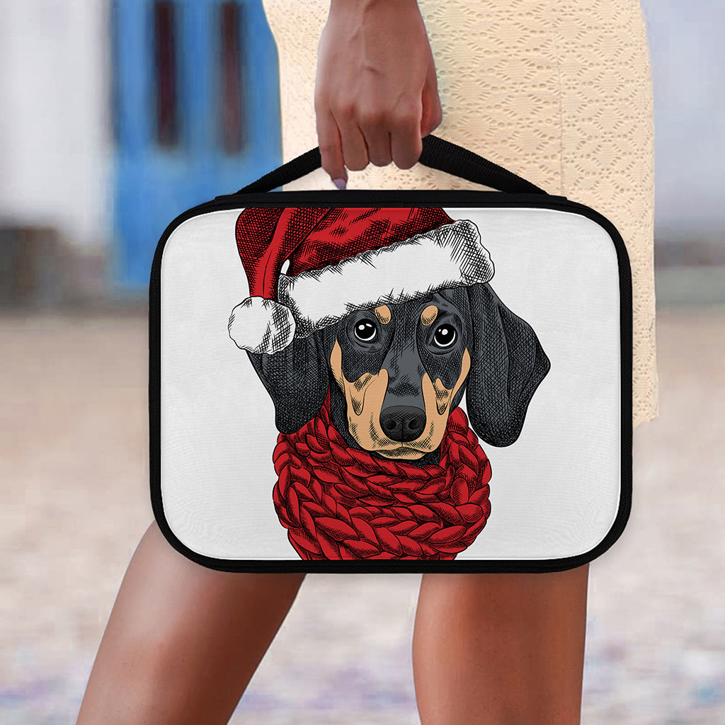 Christmas Santa Dachshund Print Classic Bible Case