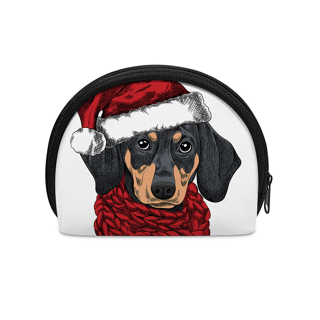 Christmas Santa Dachshund Print Coin Purse