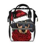 Christmas Santa Dachshund Print Diaper Bag