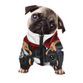 Christmas Santa Dachshund Print Dog Zip Up Jacket