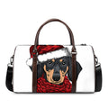 Christmas Santa Dachshund Print Duffel Bag