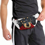 Christmas Santa Dachshund Print Fanny Pack