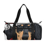 Christmas Santa Dachshund Print Gym Bag