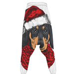 Christmas Santa Dachshund Print Hammer Pants