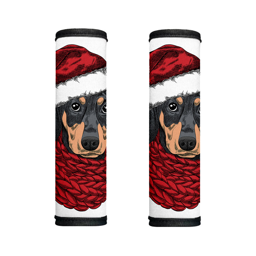 Christmas Santa Dachshund Print Handle Covers