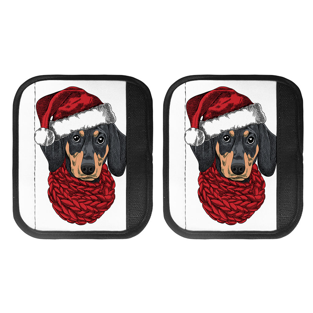 Christmas Santa Dachshund Print Handle Covers
