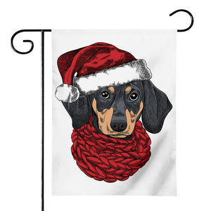 Christmas Santa Dachshund Print House Flag