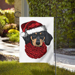 Christmas Santa Dachshund Print House Flag