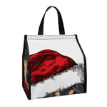 Christmas Santa Dachshund Print Insulated Lunch Tote