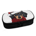 Christmas Santa Dachshund Print Insulin Cooler Travel Case